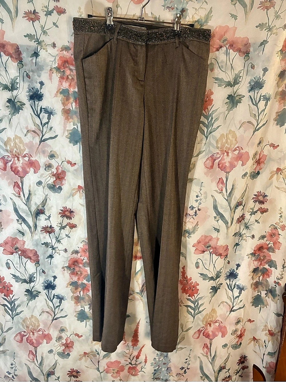 Vintage Star City Women's Straight Leg Pants Brown Size 9